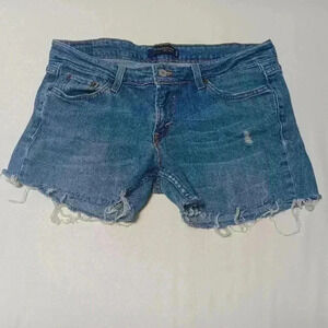 Levis 524 Distressed Too Superlow jean  shorts. Ladies size 11